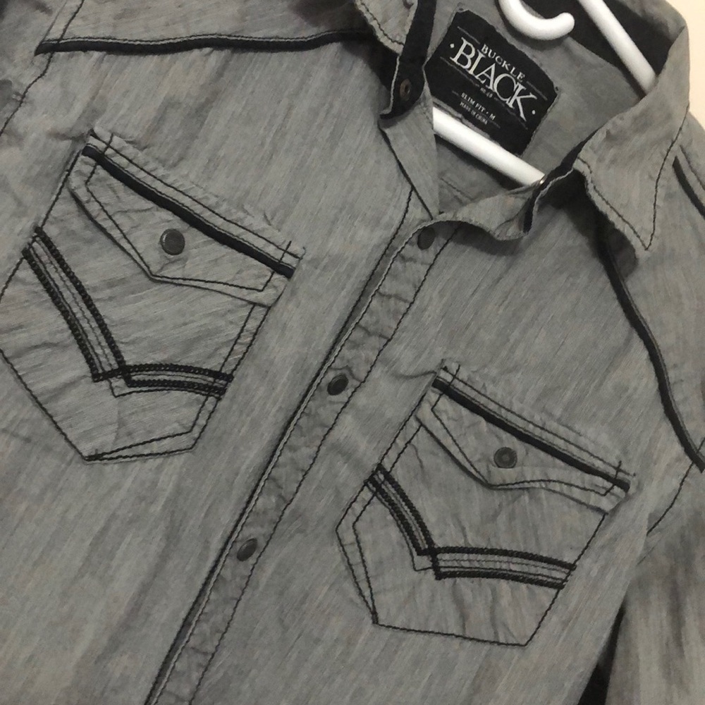 Buckle Black Button Up